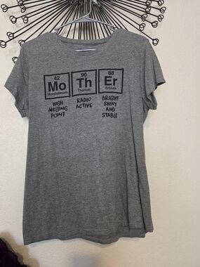 Crazy Dog T-Shirts Gray 'Mo Th Er' Periodic Elements Graphic Tee